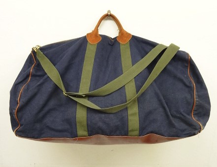 画像: 80'S LL Bean キャンバス/レザー ダッフルバッグ ネイビー/オリーブ USA製 (VINTAGE) 「Bag」入荷しました。