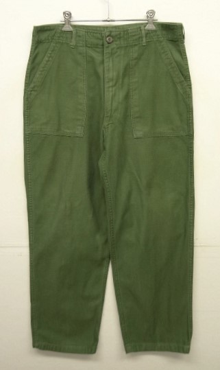 画像: 60'S アメリカ軍 US ARMY "OG107" コットンサテン ベイカーパンツ 42TALONジップ W36L31 (VINTAGE) 「Bottoms」入荷しました。