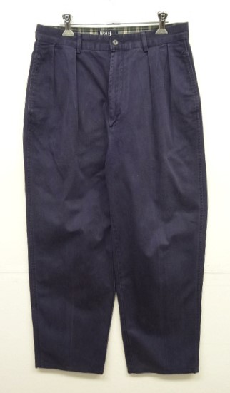 画像: 90'S RALPH LAUREN "THE CLASSIC GOLF PANT" ツープリーツ チノパンツ ネイビー USA製 (VINTAGE) 「Bottoms」入荷しました。