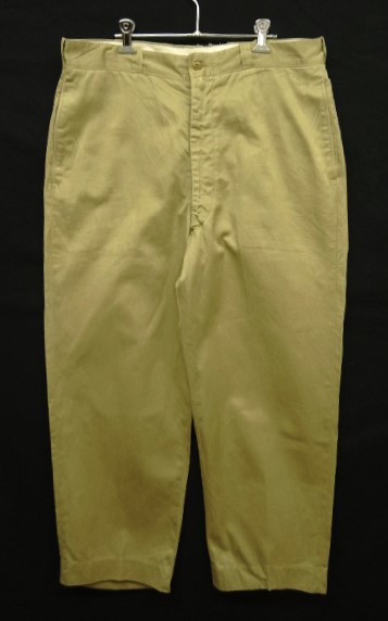 画像: 60'S アメリカ軍 US ARMY コットン100% チノパンツ RAPID製アルミジップ W36L31 (VINTAGE) 「Bottoms」入荷しました。