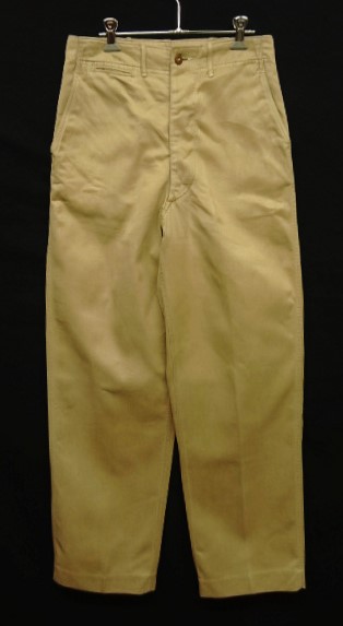 画像: 40'S アメリカ軍 US ARMY "45KHAKI" M-45 ボタンフライ サイドダブルステッチ チノパンツ (VINTAGE) 「Bottoms」入荷しました。