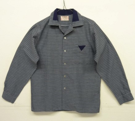 画像: 60'S McGREGOR コットン 長袖 オープンカラーシャツ ボーダー柄 (VINTAGE) 「L/S Shirt」入荷しました。