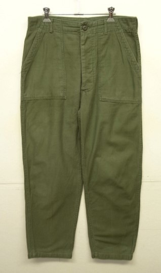 画像: 70'S アメリカ軍 US ARMY "OG107" コットンサテン ベイカーパンツ W34L31 (VINTAGE) 「Bottoms」入荷しました。