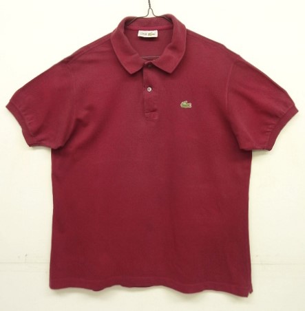 画像: 80'S CHEMISE LACOSTE ポロシャツ ワインレッド フランス製 (VINTAGE) 「S/S Polo」入荷しました。