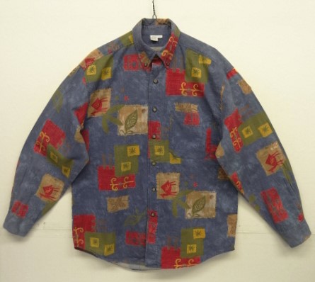 画像: 90'S THE TERRITORY AHEAD プリント BDシャツ ブルーベース/総柄 (VINTAGE) 「L/S Shirt」入荷しました。