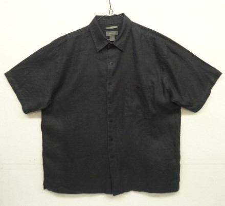 画像: BRUNO リネン100% 半袖 ボックスシャツ ブラック (VINTAGE) 「S/S Shirt」入荷しました。