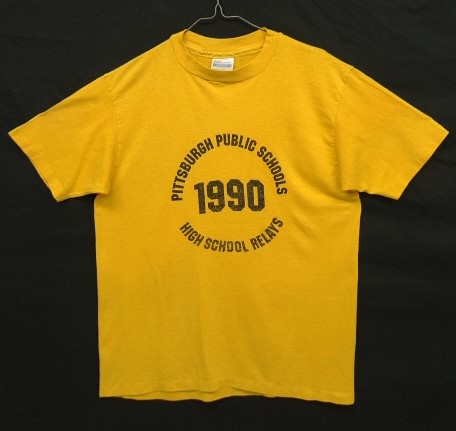 画像: 90'S PITTSBURGH PUBLIC SCHOOLS シングルステッチ 半袖 Tシャツ イエロー USA製 (VINTAGE) 「T-Shirt」入荷しました。