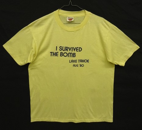 画像: 80'S LAKE TAHOE AUG '80 シングルステッチ 半袖 Tシャツ イエロー USA製 (VINTAGE) 「T-Shirt」入荷しました。