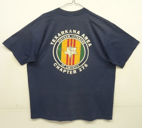 画像: 90'S POW-MIA (Prisoner Of War Missing In Action) シングルステッチ 両面プリント ポケット付き Tシャツ フェードネイビー USA製 (VINTAGE) 「T-Shirt」入荷しました。