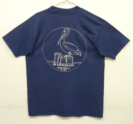 画像: 80'S THE RIVERVIEW CAFE シングルステッチ 両面プリント 半袖 Tシャツ ネイビー USA製 (VINTAGE) 「T-Shirt」入荷しました。