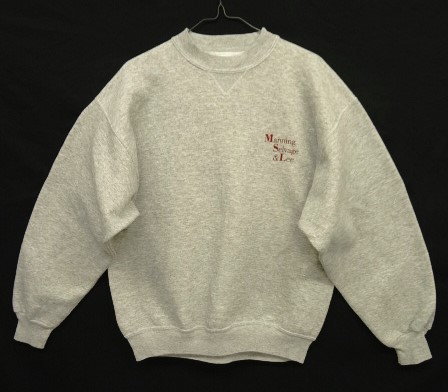 画像: 90'S HANES CLASSICS 前Vガゼット付き 胸プリント入り クルーネック スウェットシャツ ヘザーグレー USA製 (VINTAGE) 「Sweat Shirt」入荷しました。