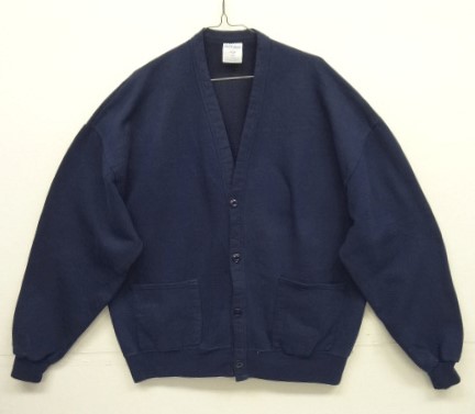 画像: 90'S JERZEES スウェット カーディガン ネイビー (VINTAGE) 「Sweat Shirt」入荷しました。