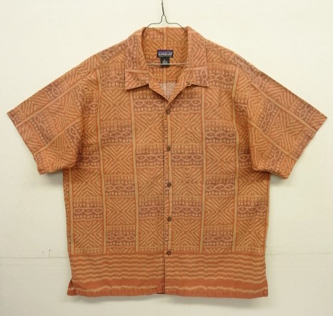 画像: 02'S PATAGONIA コットン 半袖 オープンカラーシャツ イカット柄 (VINTAGE) 「S/S Shirt」入荷しました。