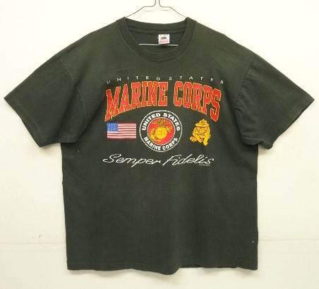 画像: 90'S アメリカ軍 USMC シングルステッチ 半袖 Tシャツ フェードブラック USA製 (VINTAGE) 「T-Shirt」入荷しました。