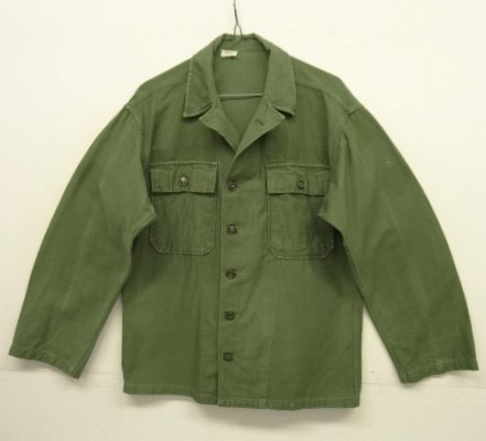 画像: 60'S アメリカ軍 US ARMY "1st MODEL" OG107 コットンサテン ユーティリティシャツ (VINTAGE) 「L/S Shirt」入荷しました。