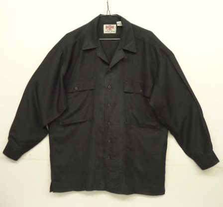 画像: UNKNOWN シルク100% 長袖 オープンカラーシャツ ブラック (VINTAGE) 「L/S Shirt」入荷しました。