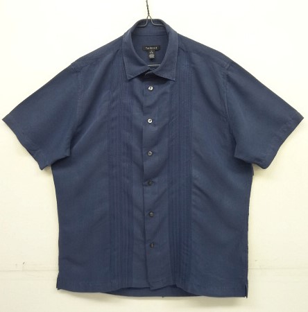 画像: VAN HEUSEN レーヨン/ポリ 半袖 ボックスシャツ ネイビー (VINTAGE) 「S/S Shirt」入荷しました。