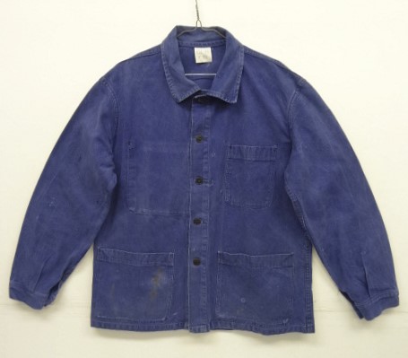 画像: 80'S フレンチワーク ワークジャケット カバーオール ブルー (VINTAGE) 「Jacket」入荷しました。