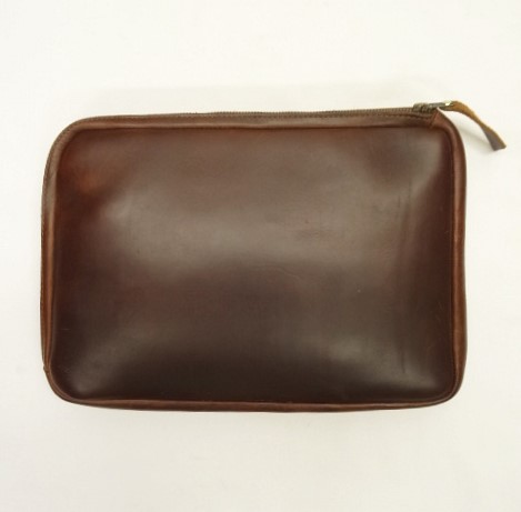 画像: FERNAND LEATHER "CLUTCH BAG W/ZIP" オールレザー クラッチバッグ ブラウン USA製 (USED) 「Bag」入荷しました。