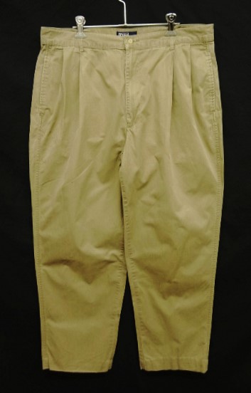 画像: 90'S RALPH LAUREN ツープリーツ ダブルステッチ チノパンツ ベージュ (VINTAGE) 「Bottoms」入荷しました。