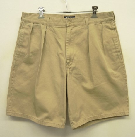 画像: 90'S RALPH LAUREN ツープリーツ ダブルステッチ チノショーツ ベージュ USA製 (VINTAGE) 「Shorts」入荷しました。