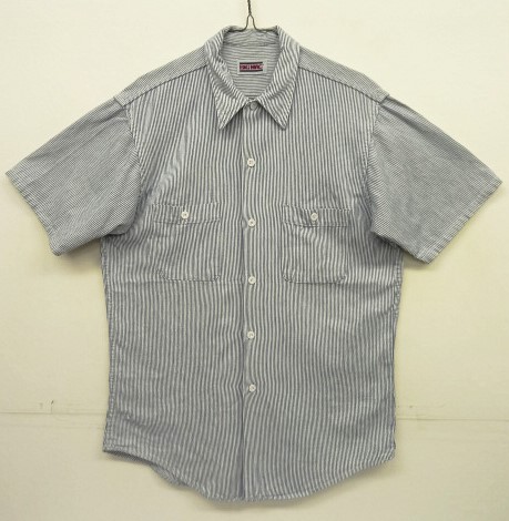 画像: 80'S BIG MAC コットン100% 半袖 ヒッコリーストライプシャツ USA製 (VINTAGE) 「S/S Shirt」入荷しました。