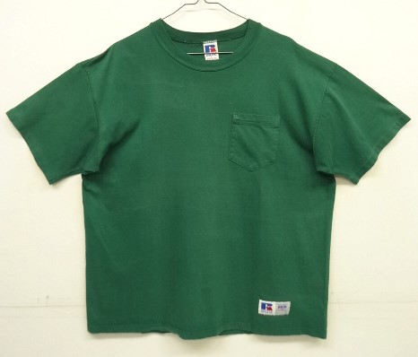 画像: 90'S RUSSELL ATHLETIC "HIGH COTTON" ポケット付き 半袖 Tシャツ グリーン USA製 (VINTAGE) 「T-Shirt」入荷しました。