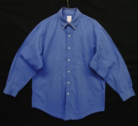 画像: 90'S BROOKS BROTHERS "MAKERS" 刷毛目ポプリン BDシャツ ブルー USA製 (VINTAGE) 「L/S Shirt」入荷しました。