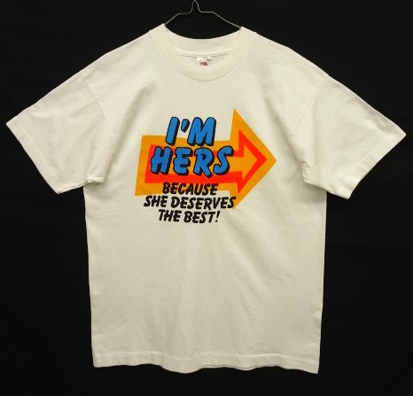 画像: 90'S I'M HERS シングルステッチ 半袖 Tシャツ ホワイト USA製 (VINTAGE) 「T-Shirt」入荷しました。