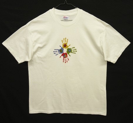 画像: 90'S HELPING HANDS シングルステッチ 両面プリント 半袖 Tシャツ ホワイト USA製 (VINTAGE) 「T-Shirt」入荷しました。