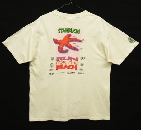 画像: 90'S STARBUCKS シングルステッチ 両面プリント 半袖 Tシャツ ホワイト USA製 (VINTAGE) 「T-Shirt」入荷しました。