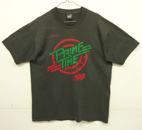 画像: 90'S PRIME TIME PIZZA シングルステッチ 半袖 Tシャツ フェードブラック USA製 (VINTAGE) 「T-Shirt」入荷しました。