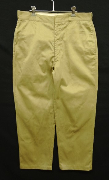 画像: 70'S アメリカ軍 US ARMY コットン100% チノパンツ SERVAL製ブラスジップ W36L31 (VINTAGE) 「Bottoms」入荷しました。