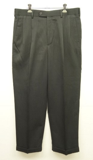 画像: 90'S PERRY ELLIS "PORTFOLIO" ツープリーツ スラックス チャコール (VINTAGE) 「Bottoms」入荷しました。