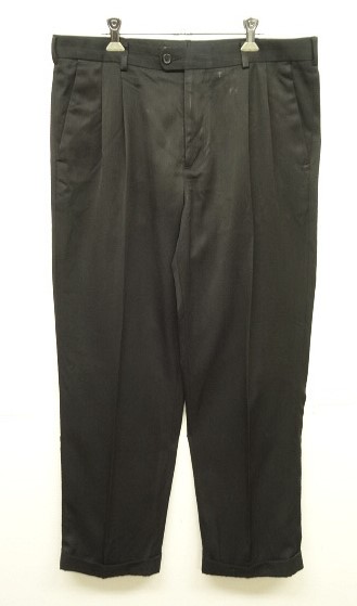 画像: 90'S PERRY ELLIS "PORTFOLIO" ツープリーツ スラックス ブラック (VINTAGE) 「Bottoms」入荷しました。