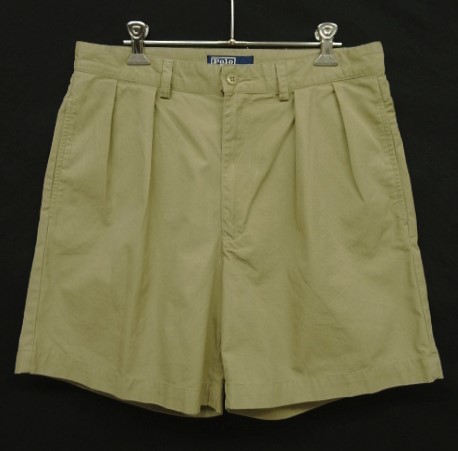 画像: 90'S RALPH LAUREN "ANDREW SHORT" ツープリーツ チノショーツ ベージュ (VINTAGE) 「Shorts」入荷しました。