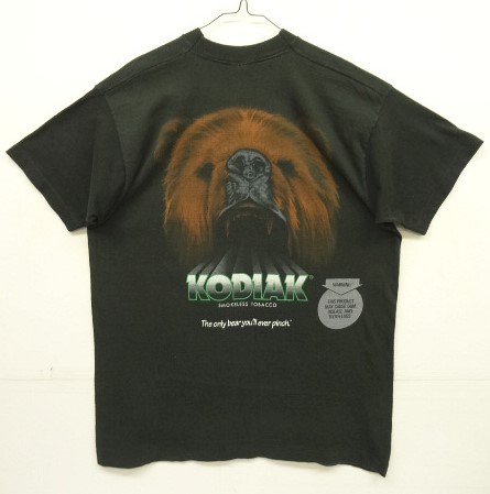 画像: 90'S KODIAK シングルステッチ 両面プリント 半袖 Tシャツ ブラック USA製 (VINTAGE) 「T-Shirt」入荷しました。