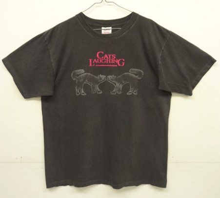 画像: 90'S CATS LAUGHING シングルステッチ 半袖 Tシャツ フェードブラック USA製 (VINTAGE) 「T-Shirt」入荷しました。