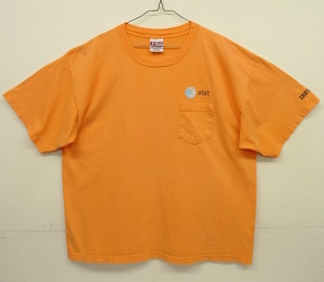 画像: 90'S at&t "BAYSIDE製" ポケット付き 半袖 Tシャツ シャーベットオレンジ USA製 (VINTAGE) 「T-Shirt」入荷しました。