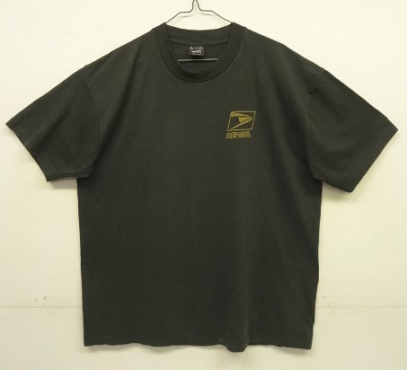 画像: 90'S UNITED STATES POSTAL SERVICE シングルステッチ 両面プリント 半袖 Tシャツ フェードブラック USA製 (VINTAGE) 「T-Shirt」入荷しました。