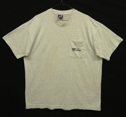 画像: 90'S L&M PAVING INC シングルステッチ 両面プリント ポケット付き Tシャツ アッシュグレー USA製 (VINTAGE) 「T-Shirt」入荷しました。