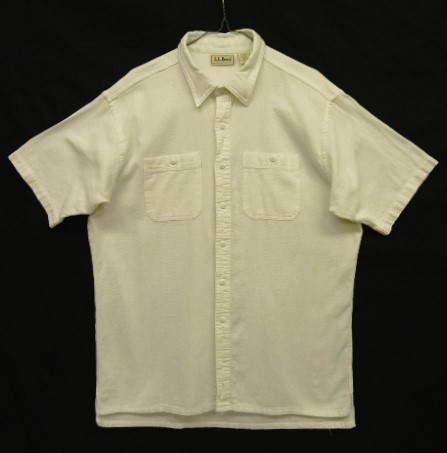 画像: 90'S LL Bean "COOL WEAVE" コットン 半袖 シャツ ホワイト USA製 (VINTAGE) 「S/S Shirt」入荷しました。