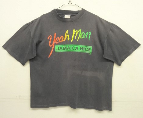 画像: 90'S JAMAICA NICE "YEAH MAN" シングルステッチ Tシャツ フェードブラック (VINTAGE) 「T-Shirt」入荷しました。