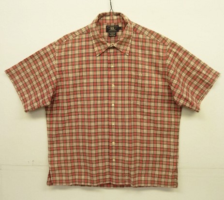 画像: 90'S RRL 初期 三ツ星タグ コットン 半袖 ボックスシャツ チェック柄 (VINTAGE) 「S/S Shirt」入荷しました。