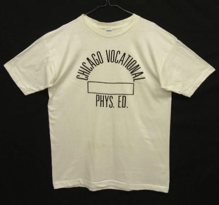 画像: 70'S CHAMPION "CHICAGO VOCATIONAL" バータグ シングルステッチ Tシャツ ホワイト USA製 (DEADSTOCK) 「T-Shirt」入荷しました。