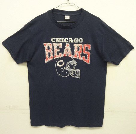 画像: 80'S CHAMPION "CHICAGO BEARS" トリコタグ シングルステッチ Tシャツ ネイビー USA製 (VINTAGE) 「T-Shirt」入荷しました。