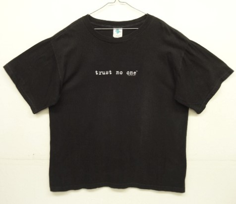 画像: 90'S THE X FILES "trust no one" 両面プリント 半袖 Tシャツ ブラック (VINTAGE) 「T-Shirt」入荷しました。