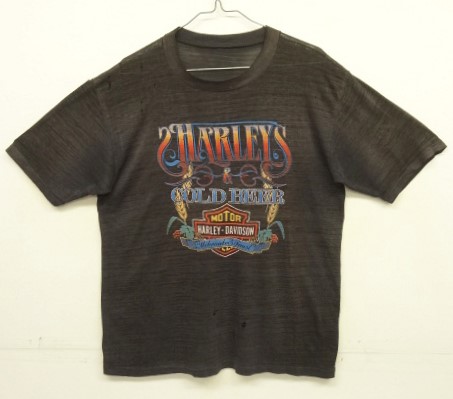 画像: 70'S HARLEY DAVIDSON 両面プリント シングルステッチ 半袖 Tシャツ フェードブラック (VINTAGE) 「T-Shirt」入荷しました。