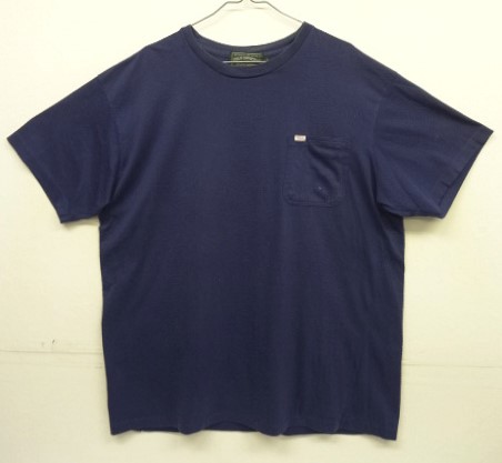 画像: 90'S RALPH LAUREN "POLO COUNTRY" シングルステッチ ポケット付き 半袖 Tシャツ ネイビー USA製 (VINTAGE) 「T-Shirt」入荷しました。