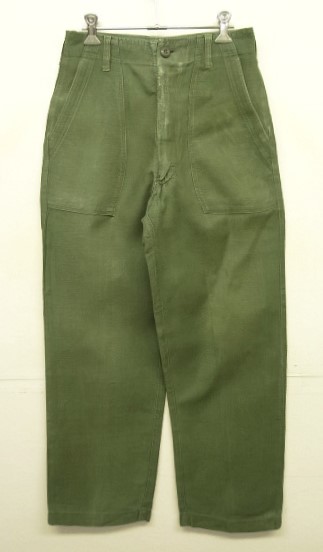 画像: 60'S アメリカ軍 US ARMY "OG107" コットンサテン ベイカーパンツ W28L31 (VINTAGE) 「Bottoms」入荷しました。